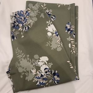 Ladies size L wide leg floral print pants